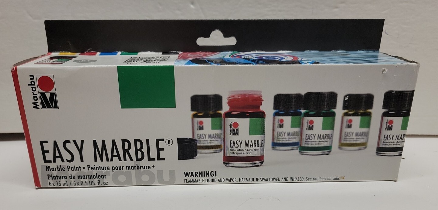 Marabu Creative Easy Marble Paint Starter Set 6 Package. 6x15ml