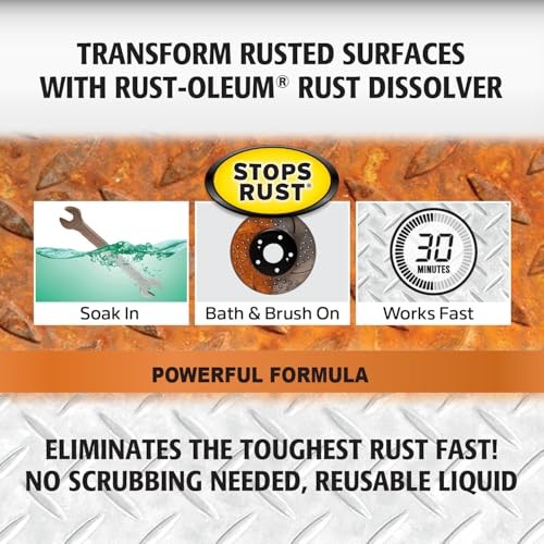 Rust Dissolver Soak & Bath | Heavy-Duty Corrosion 32 Fl Oz (Pack of 1) Liquid