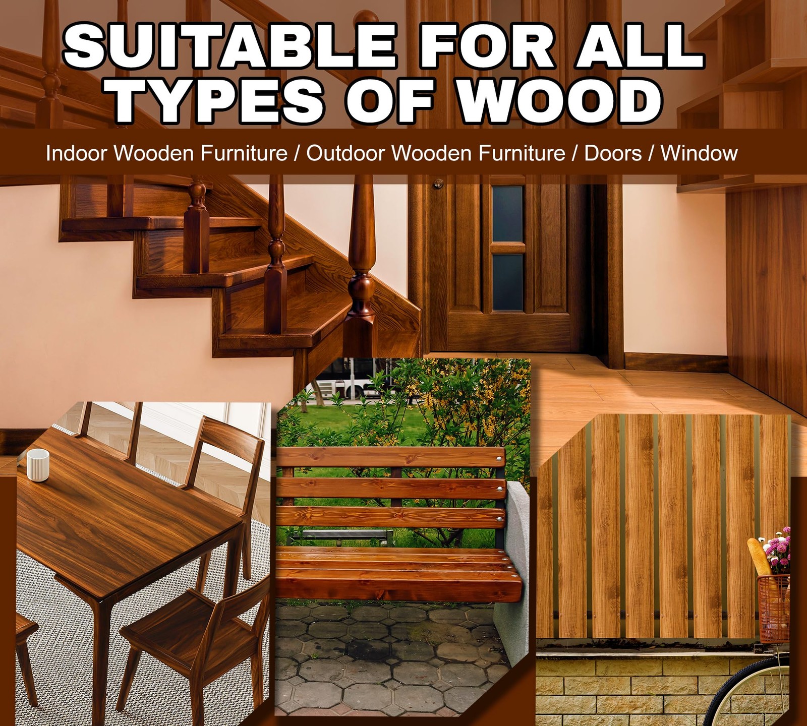 Water Based Wood Stain Golden Oak 8.5oz/250ml, Matte Fast Drying Stain, Low O…
