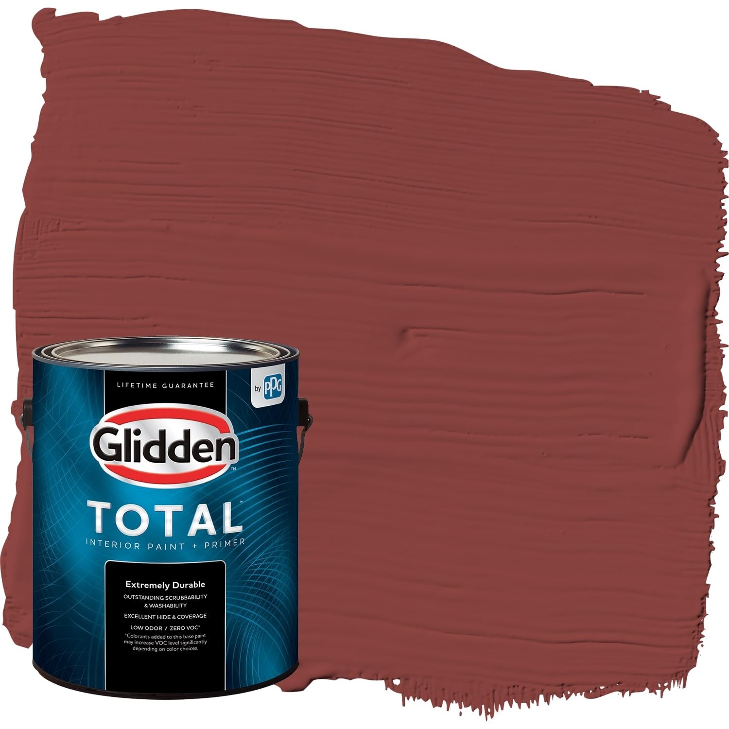 Glidden Total 1 Gal. Brick Dust/Red Flat Interior Paint Premiumr