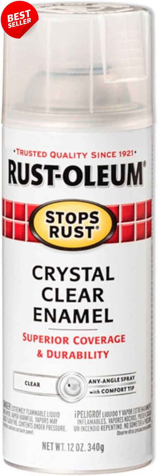 Stops Rust Spray Paint 12oz Gloss Crystal Clear 6 Pack Protective Finish – US