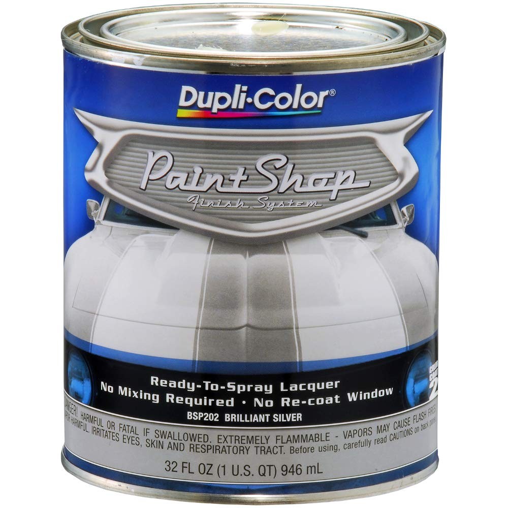 Brilliant Silver Metallic Spray Paint 32 oz. Finish System for Auto Projects