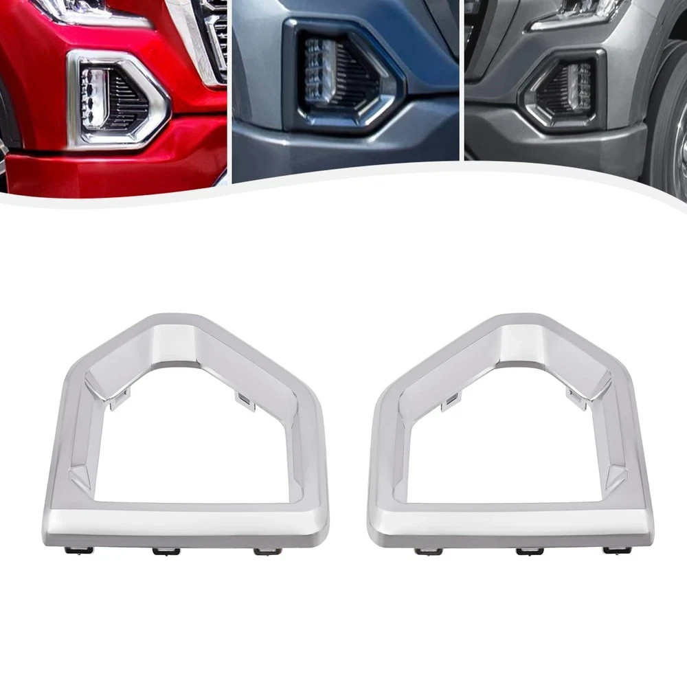 Front Fog Light Bezel Chrome Covers For 2019-2021 Sierra Denali SLT AT4 Excl SLE