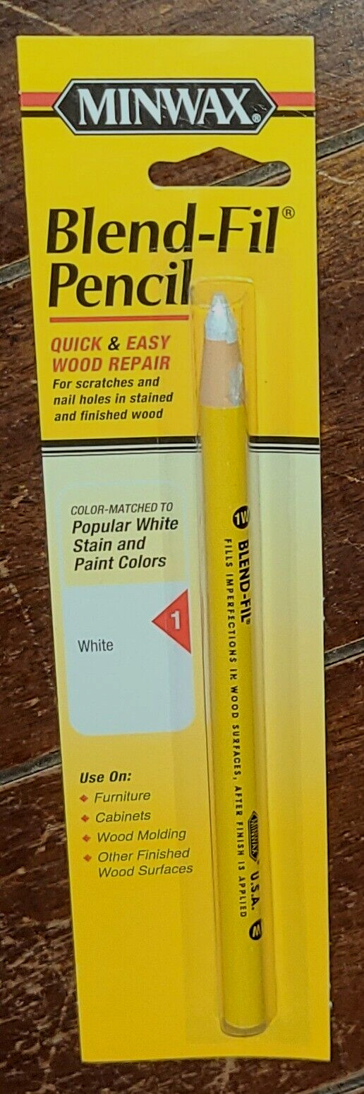 Minwax Blend-Fil Pencil #1 WHITE Quick & Easy Touch-Up Wood Repair #T4391000