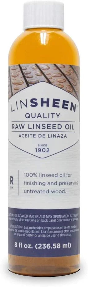 LinSheen Raw Linseed Oil – Flaxseed Wood Treatment Conditioner to Rejuvenate, Re