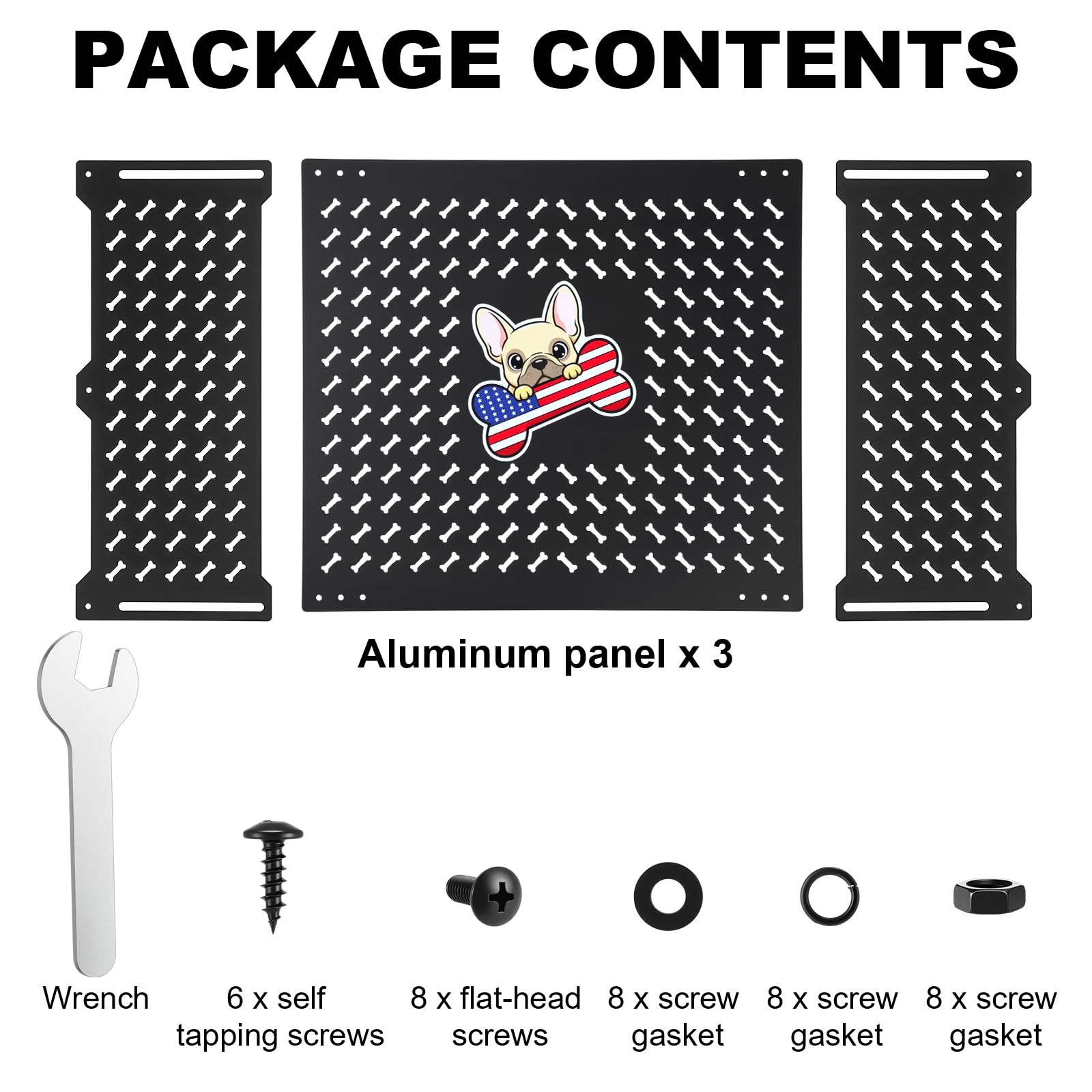 20″ Adjustable RV Screen Door Protector for Dogs Aluminum, Fits 22″-31.5″ Doors
