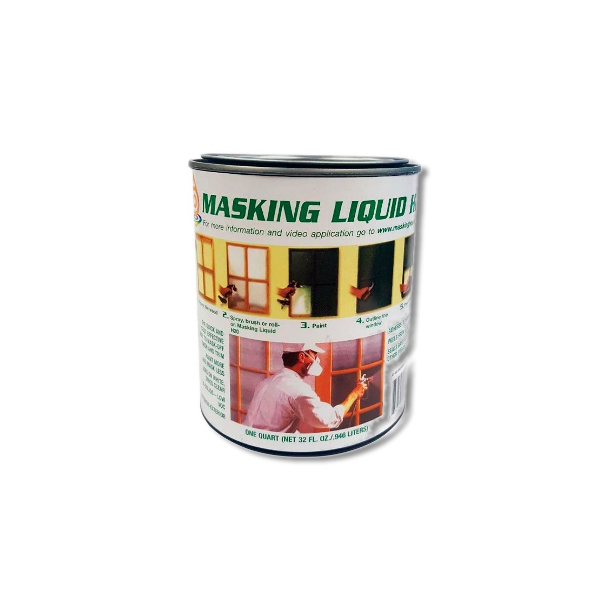 Associated Paint Clear Water-Based Acrylic Masking Liquid H2O 1 qt 80-400-4