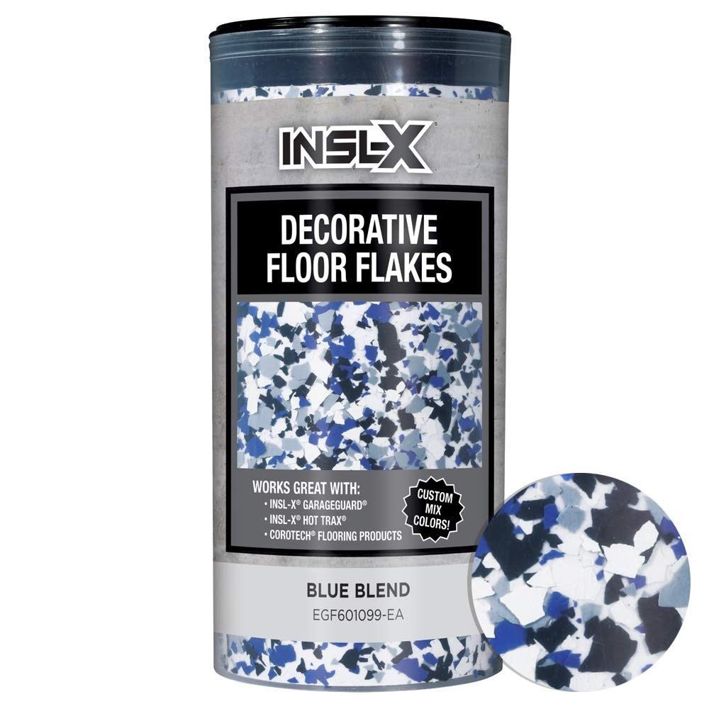 INSL-X PRODUCTS EGF601099-EA RED Combo Decorative Floor Flakes, 12 oz, Blue
