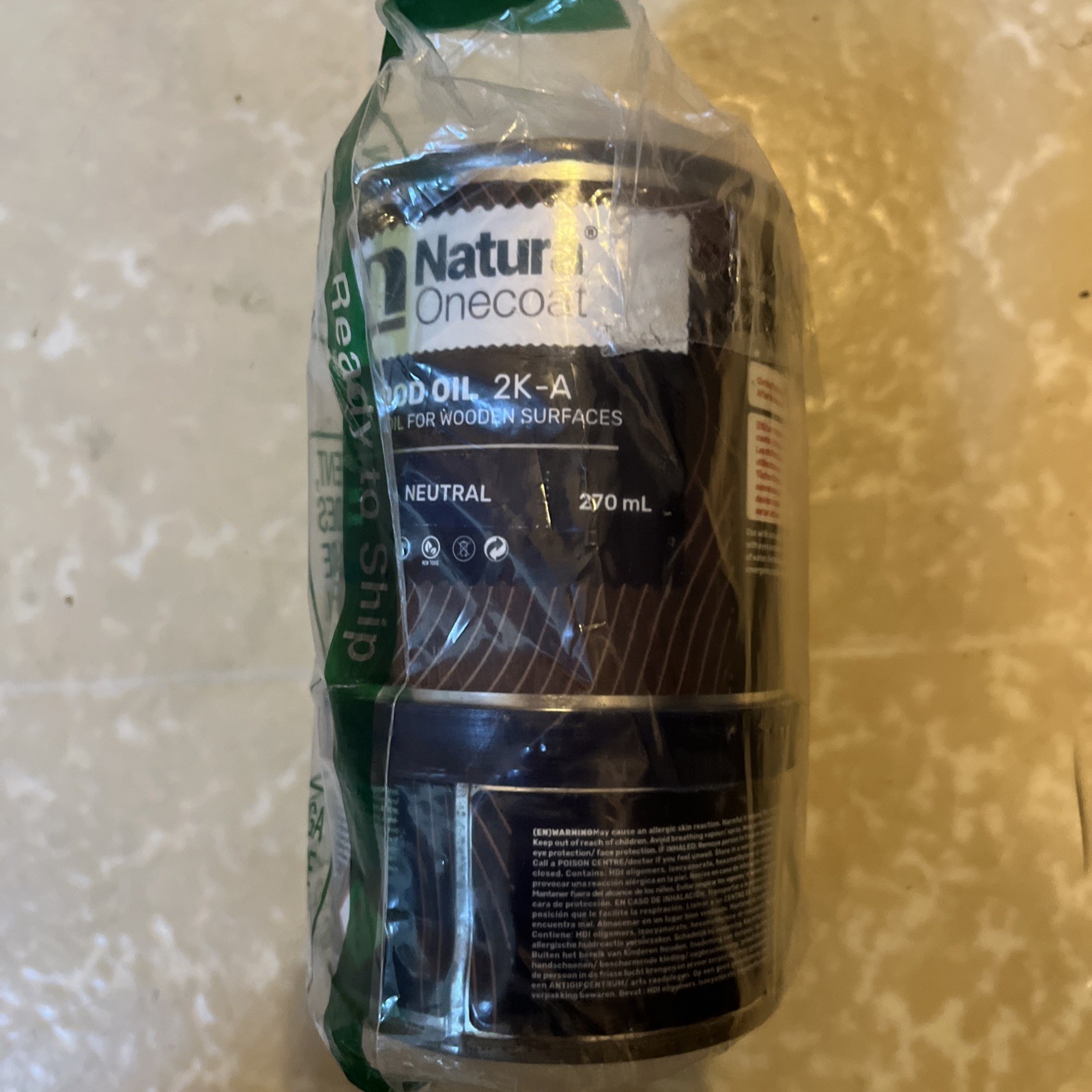 2 Component Wood Stain Oil, 360 mL (12.17 fl oz), Clear, Natura Onecoat 2K A B