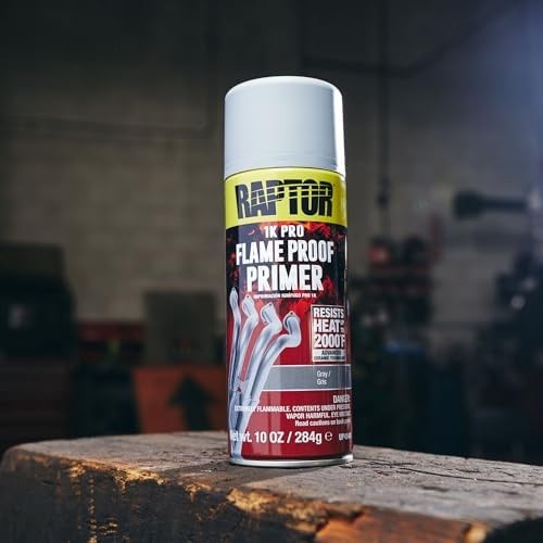RAPTOR Flameproof Primer Spray, Professional Grade, Extra Tough Automotive Pr…