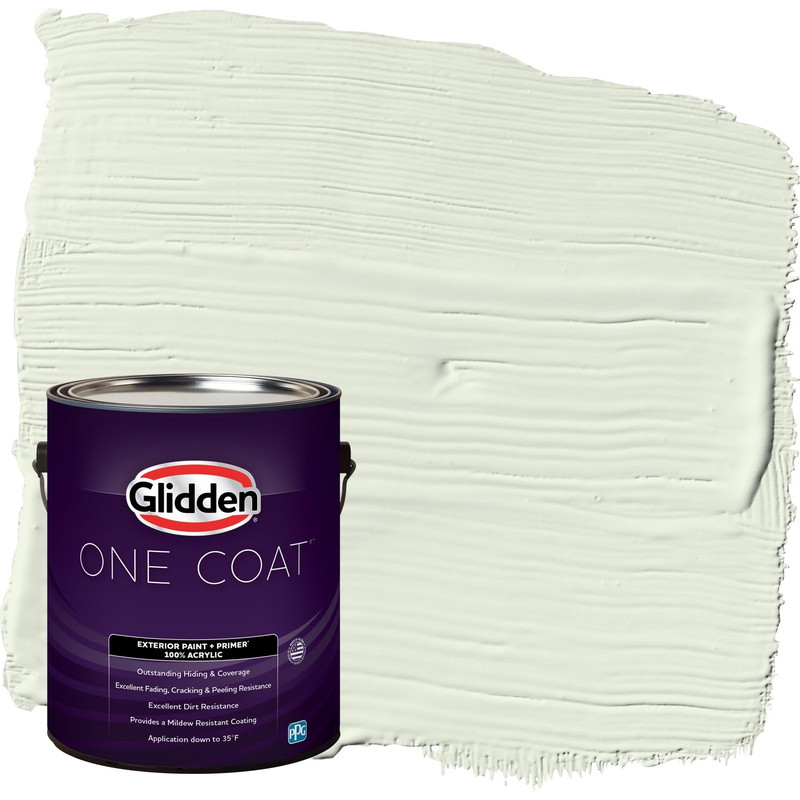 Glidden Exterior Paint Premiumr Green/Milkweed One Coat Semi-Gloss 1-Gallon