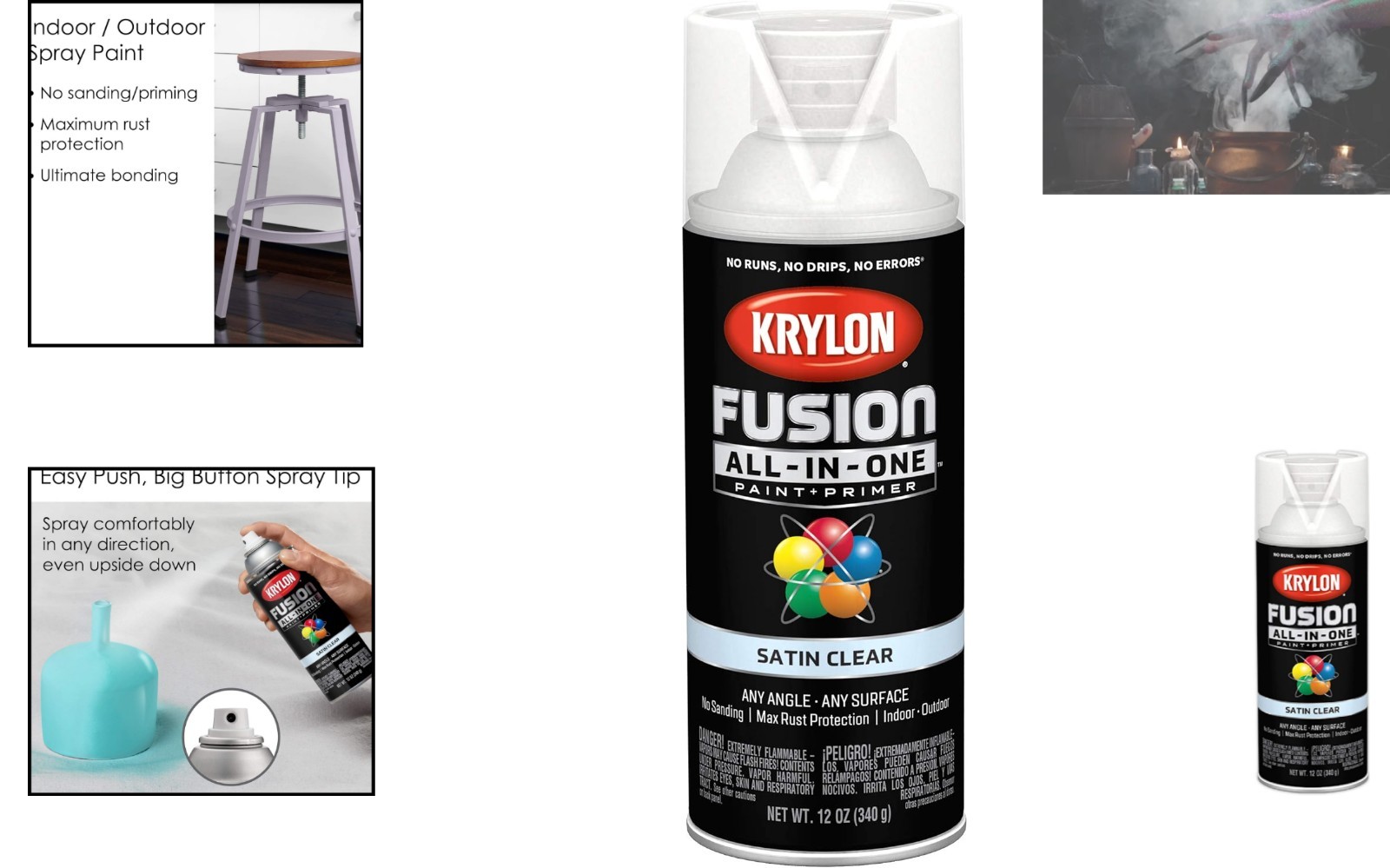 Versatile 12 oz Clear Adhesive Spray Paint – Rust Resistant & Fast Drying Finish
