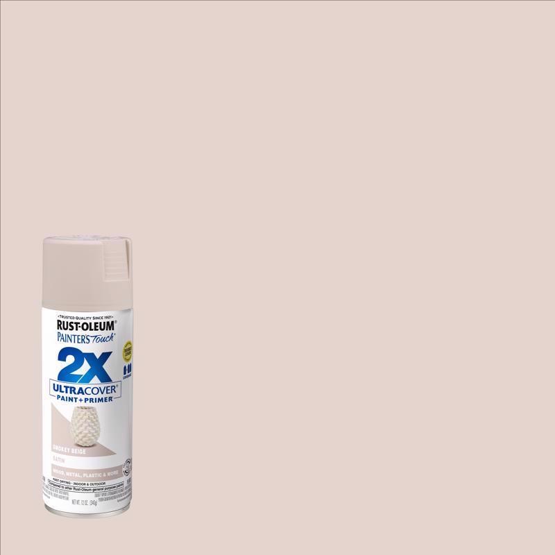 Rust-Oleum 299883 2X Ultra Cover Smokey Beige Satin Oil Based Spray Paint 12 oz.