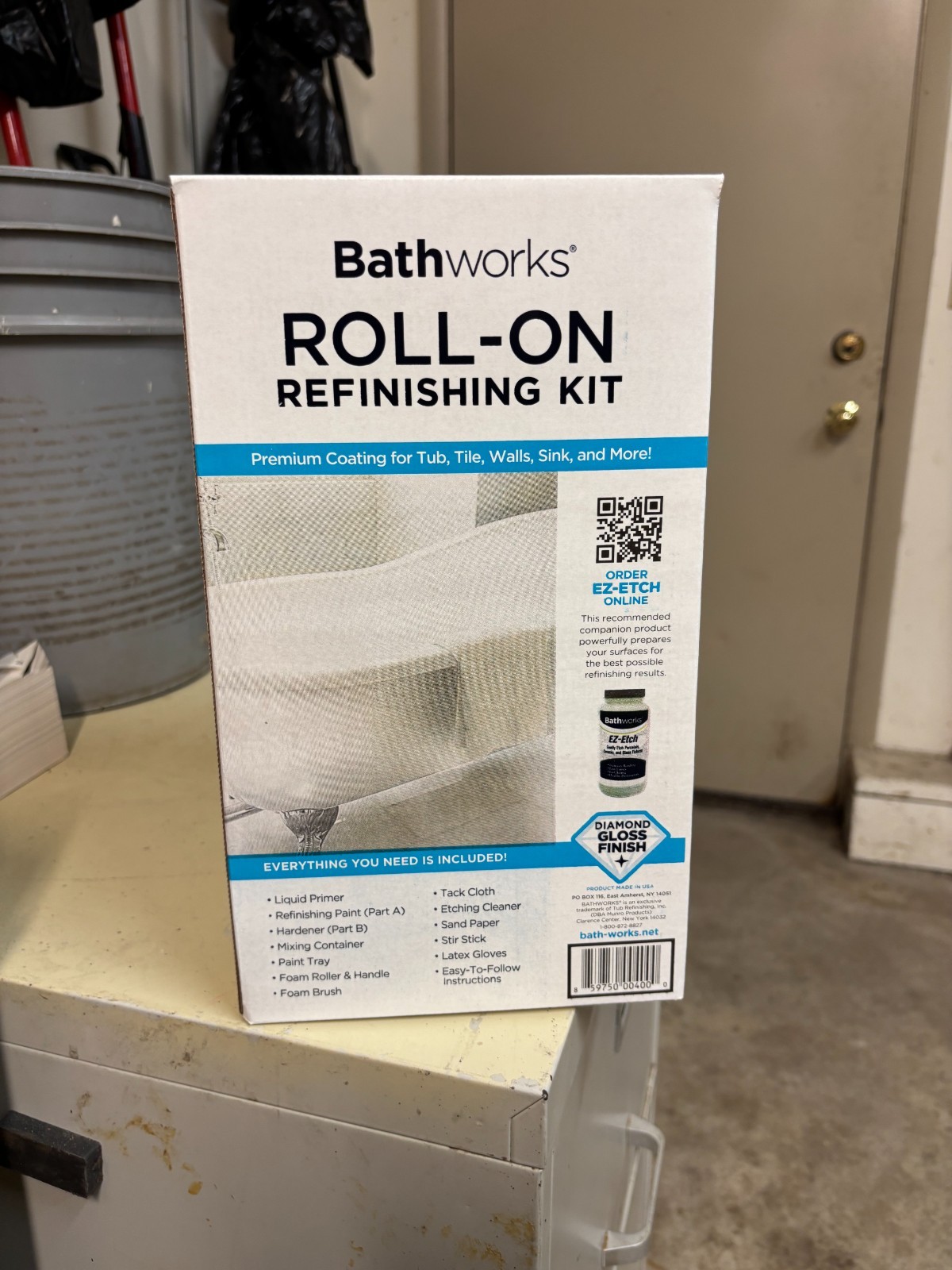 BATHWORKS Roll-On Application Tub and Tile Refinishing Kit – ALMOND