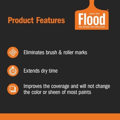 Clear Latex Paint Additive – 1 Quart Flood Floetrol for Smooth Finish & Flow Con
