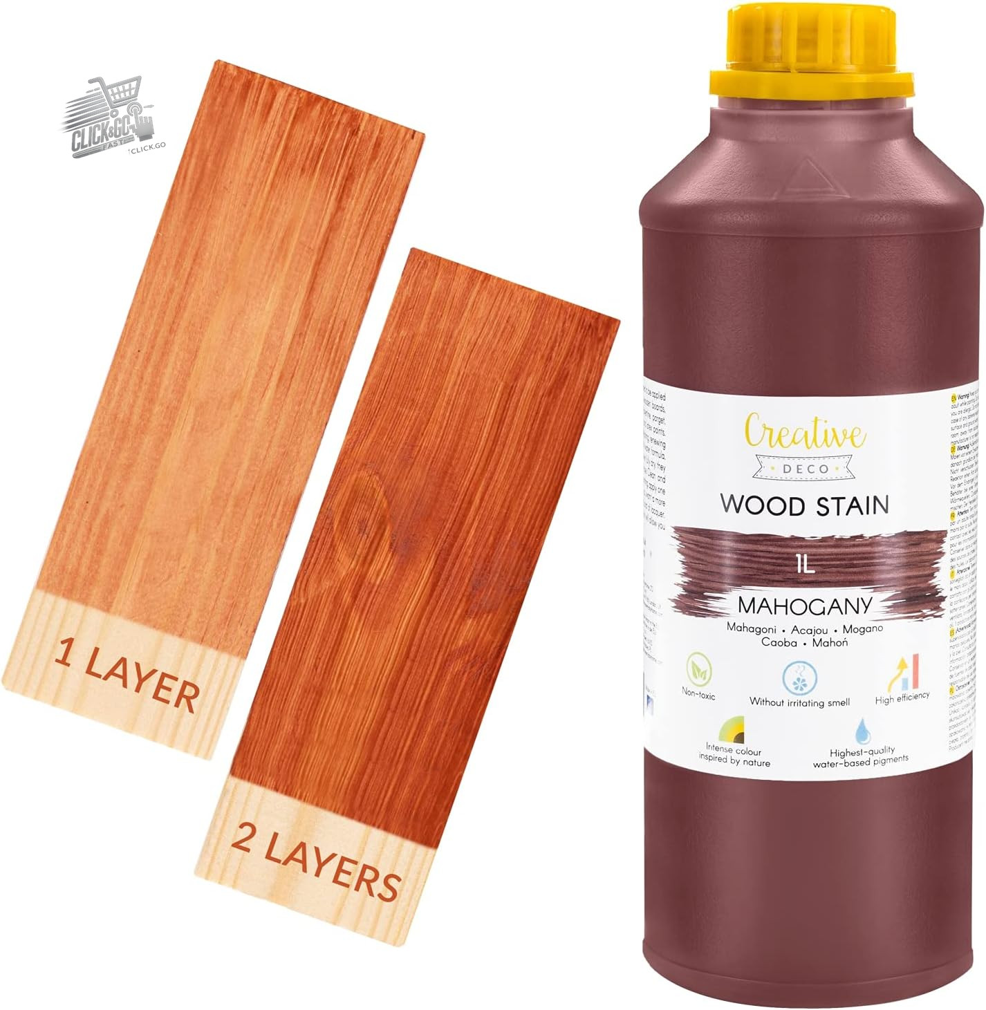 Black Ebony Wood Impregnating Bite Water Paint Indoor Outdoor 1L