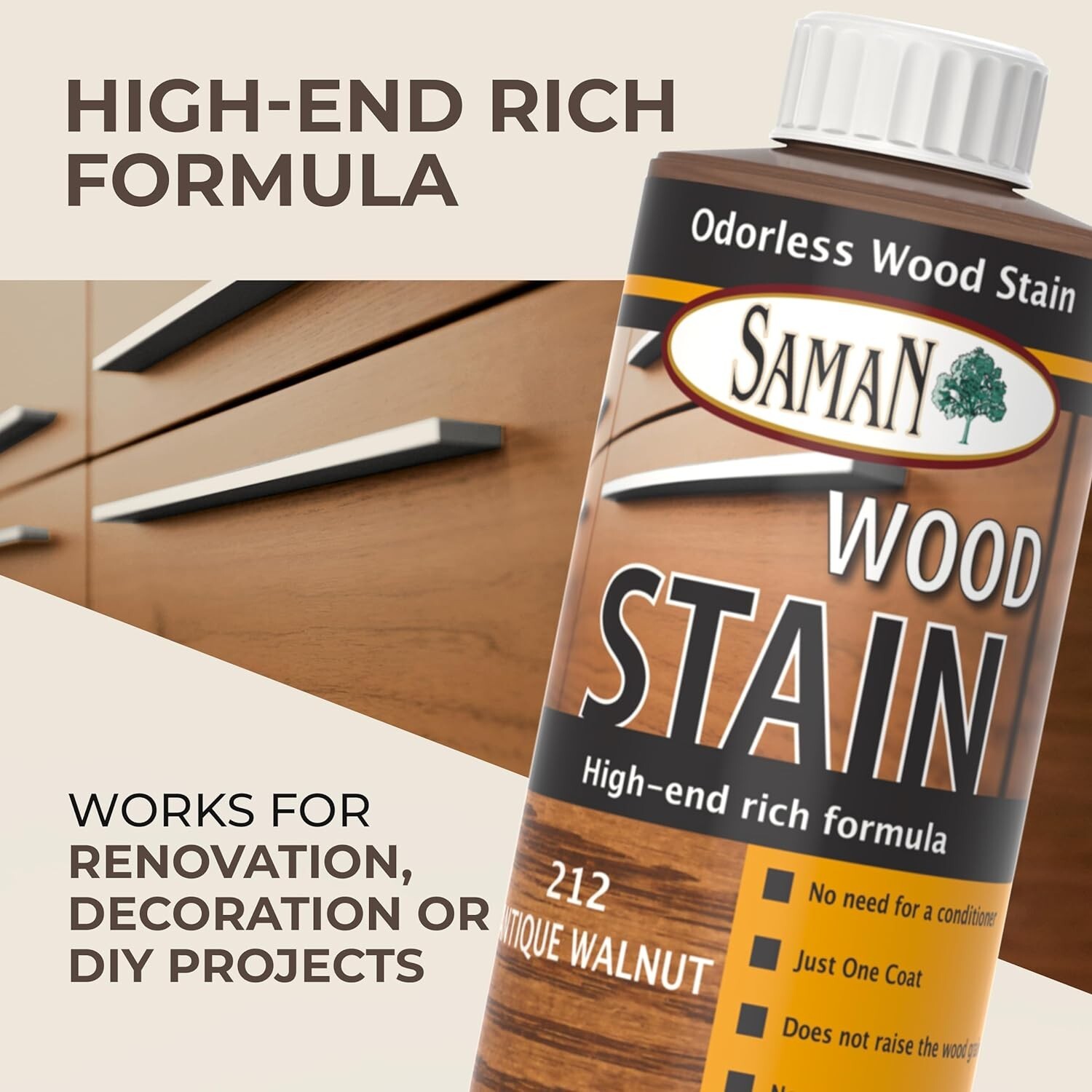 Professional Grade Antique Walnut Water Stain – 12 oz for Effortless Finishes