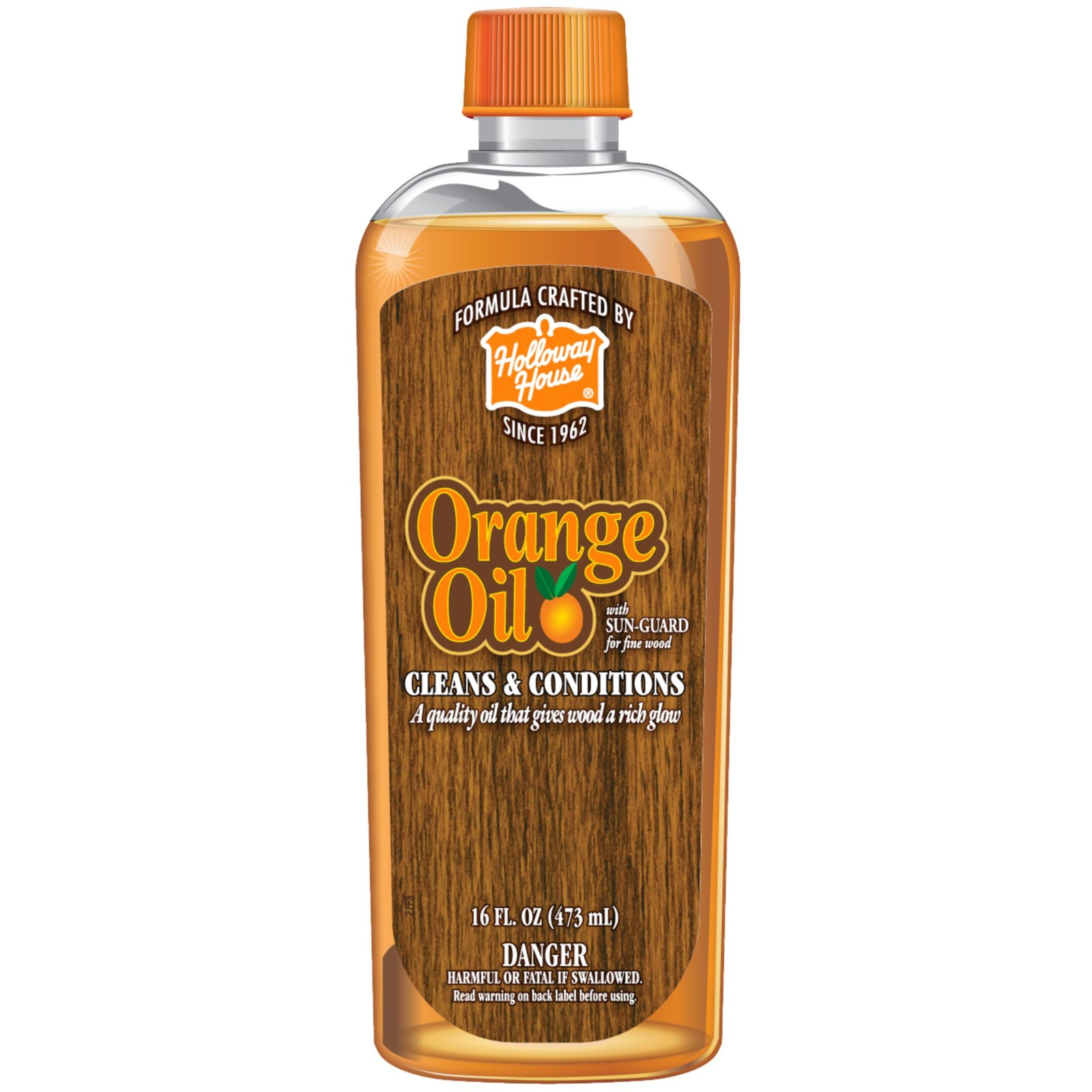 Holloway House Orange Oil Cleaner 16oz, w/ Sun-Guard | 16 Fl Oz (Pack of 1)
