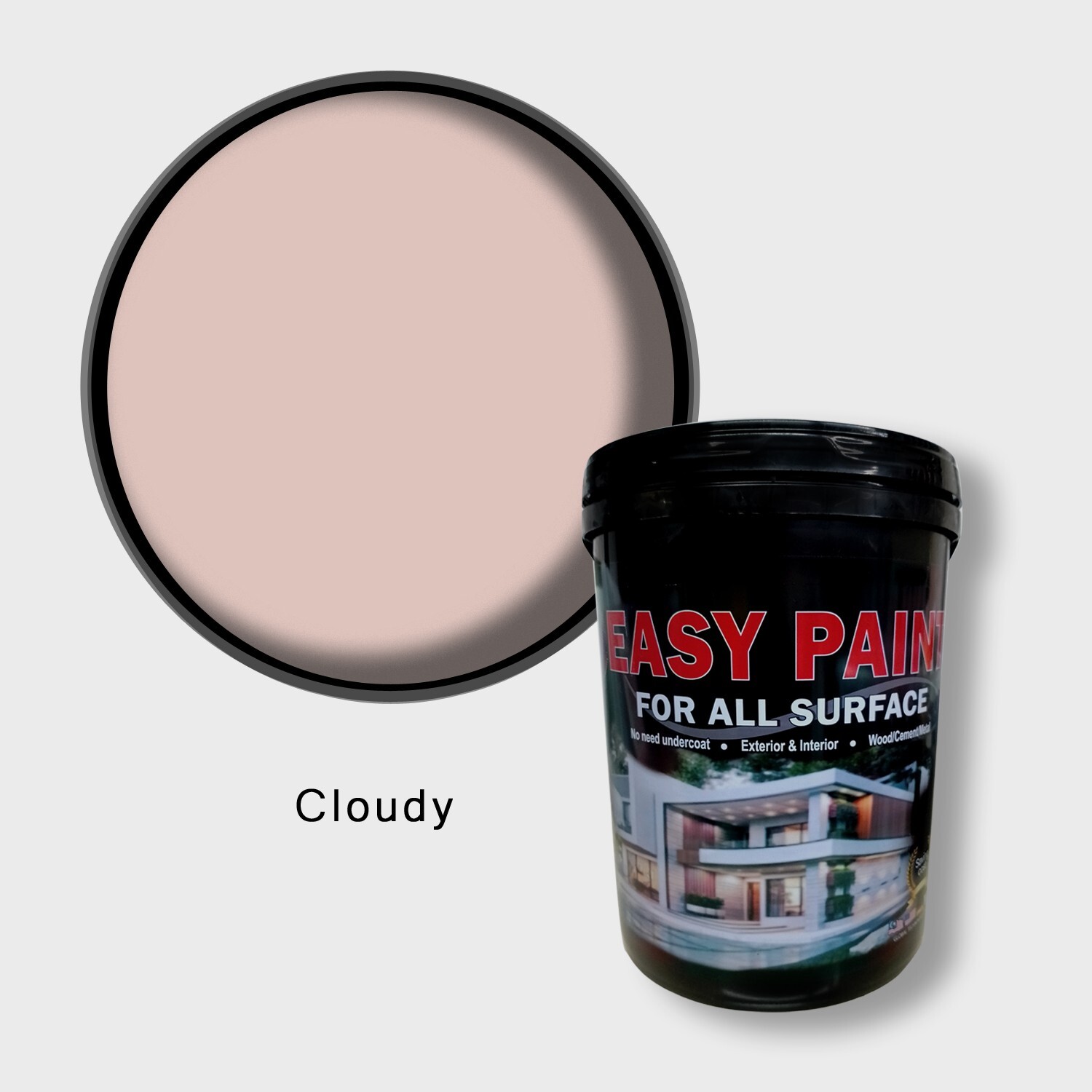 Cloudy, Easy Paint 5L/1.3gal – Mid Sheen (Interior Wall) JS24 Red Shade