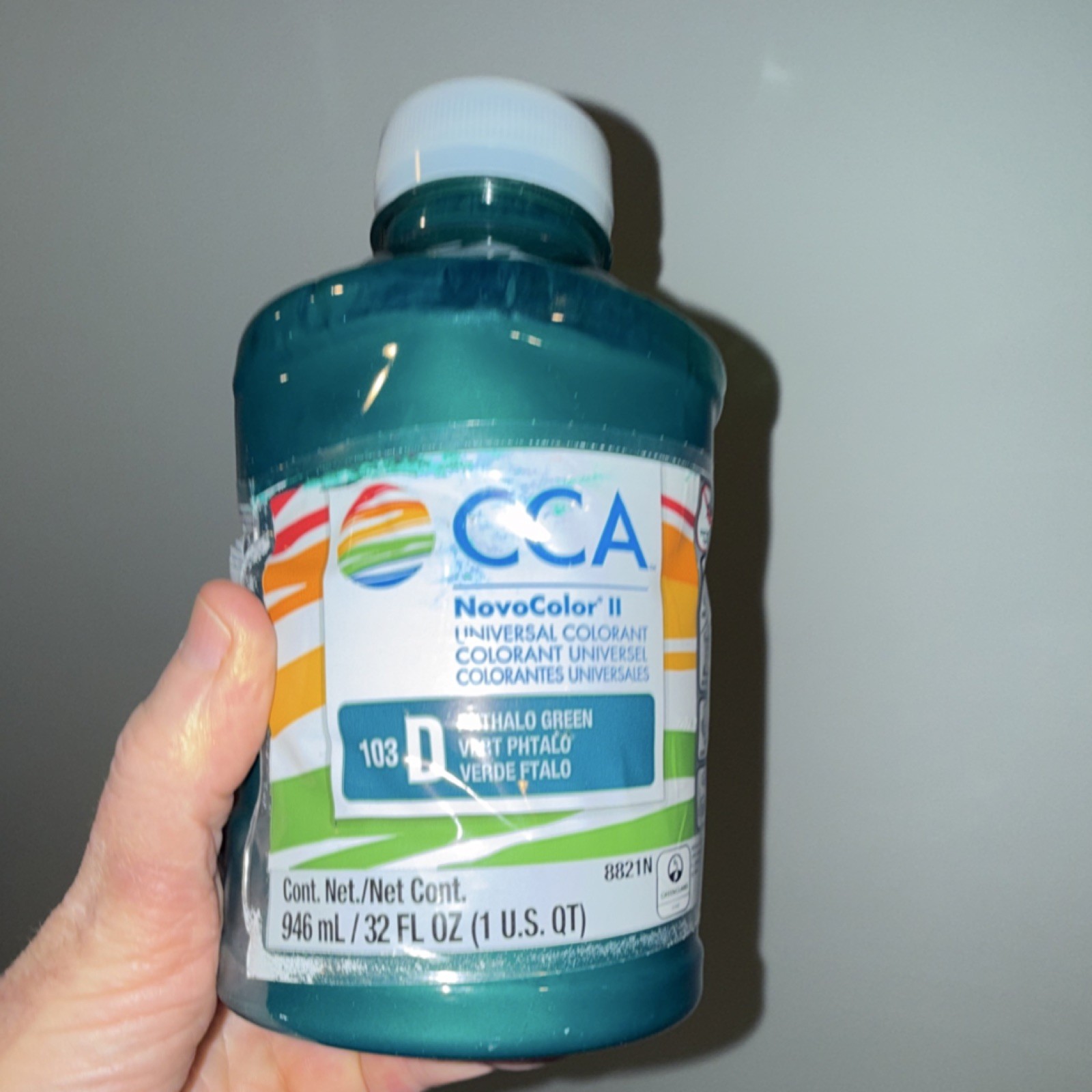 CCA NovoColor II Universal Colorant Phthalo Green 32 fl oz 946ml MPN 8821N