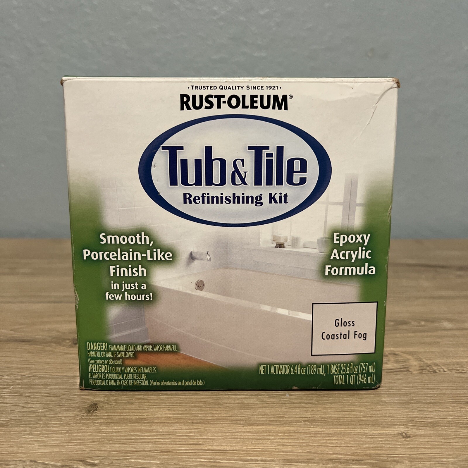 NEW Rust-Oleum 384166 Tub & Tile Refinishing Kit Gloss Coastal Fog