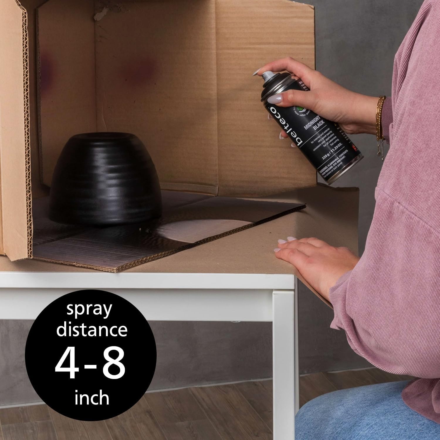 Midnight Semi Gloss Black Spray Paint – Eco-Friendly & UV-Resistant 11.29 Oz