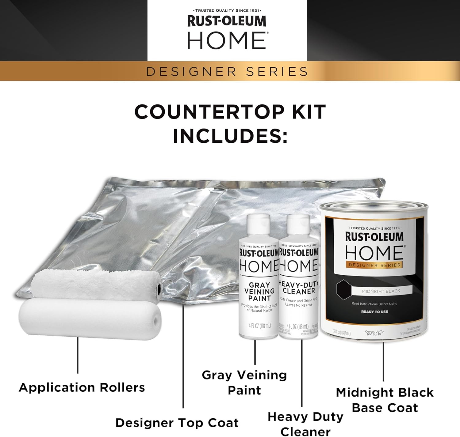 396945 HOME Designer Series Marble Countertop Coating Kit | No Stripping Sanding
