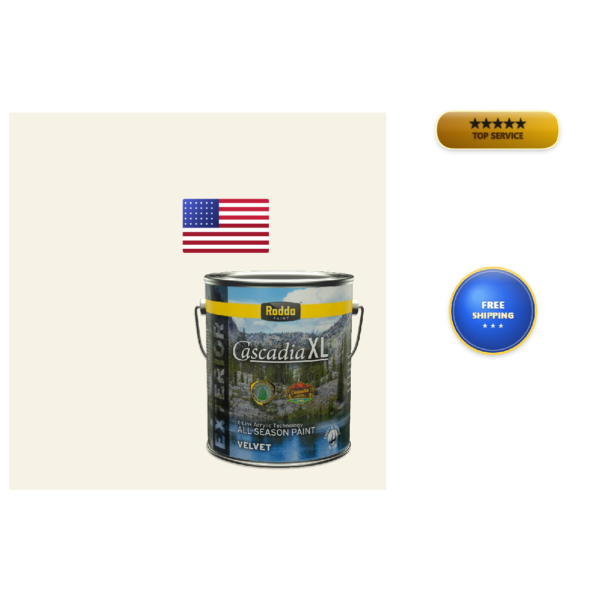 Rodda Paint Rodda Cascadia Xl Exterior Velvet In One 1-Gallon Yellow Bonnet