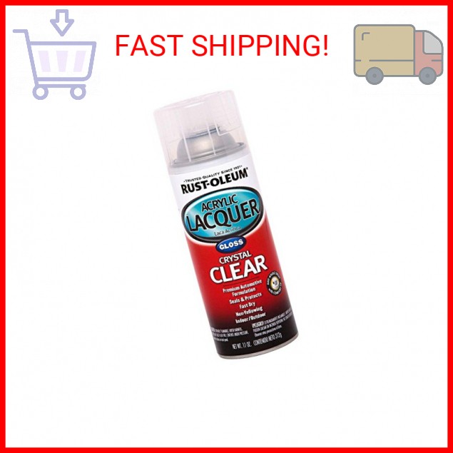 Rust-Oleum Automotive 253366 Acrylic Lacquer Spray, Clear Gloss, 11-Ounce (pack