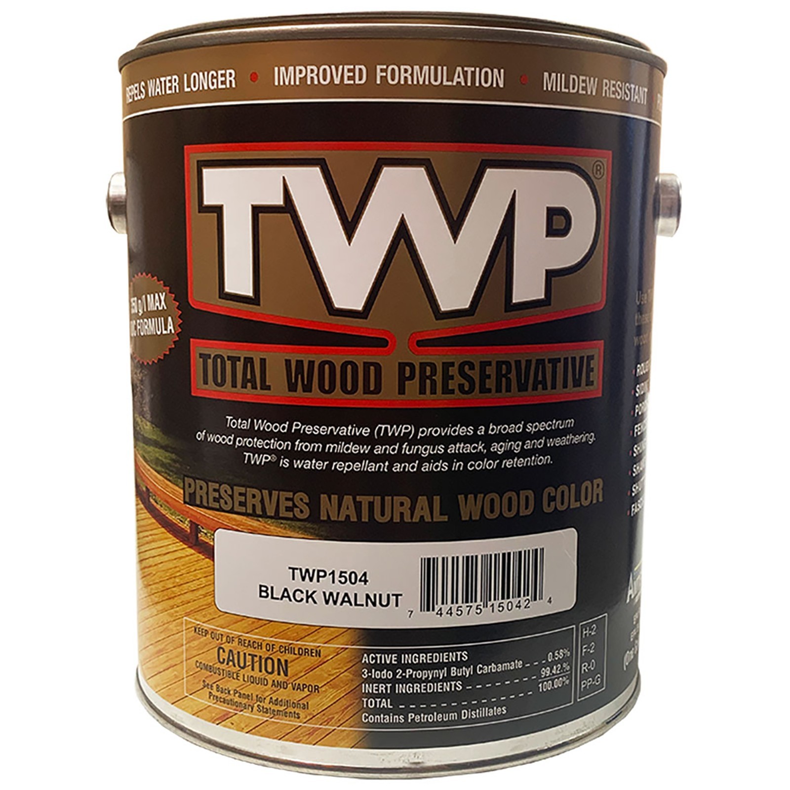 TWP 1504 Black Walnut Low Voc Preserv Stain gal 2 pack