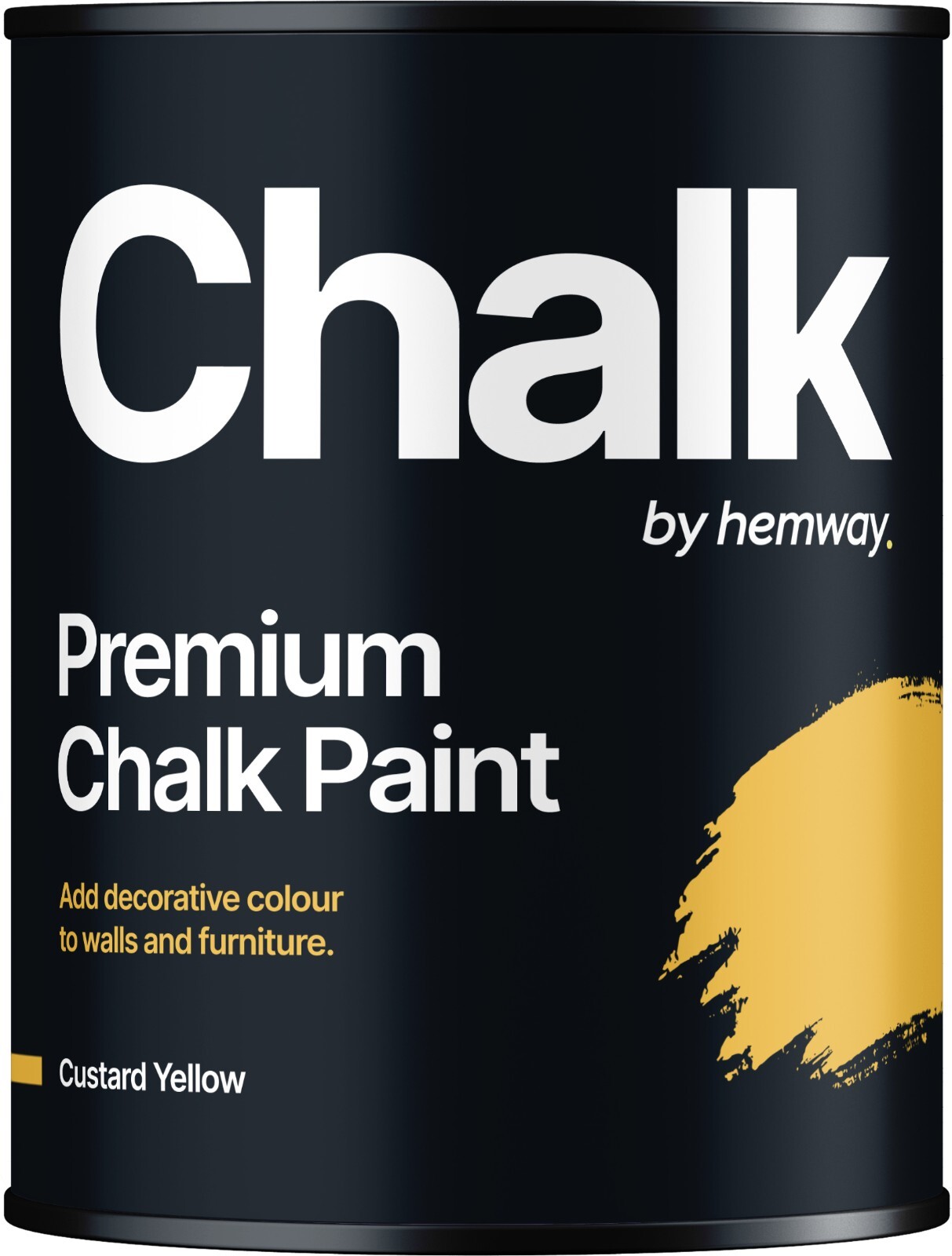 Hemway Chalk Paint Custard Yellow Matt Wall Furniture Shabby Chic Vintage – 1L