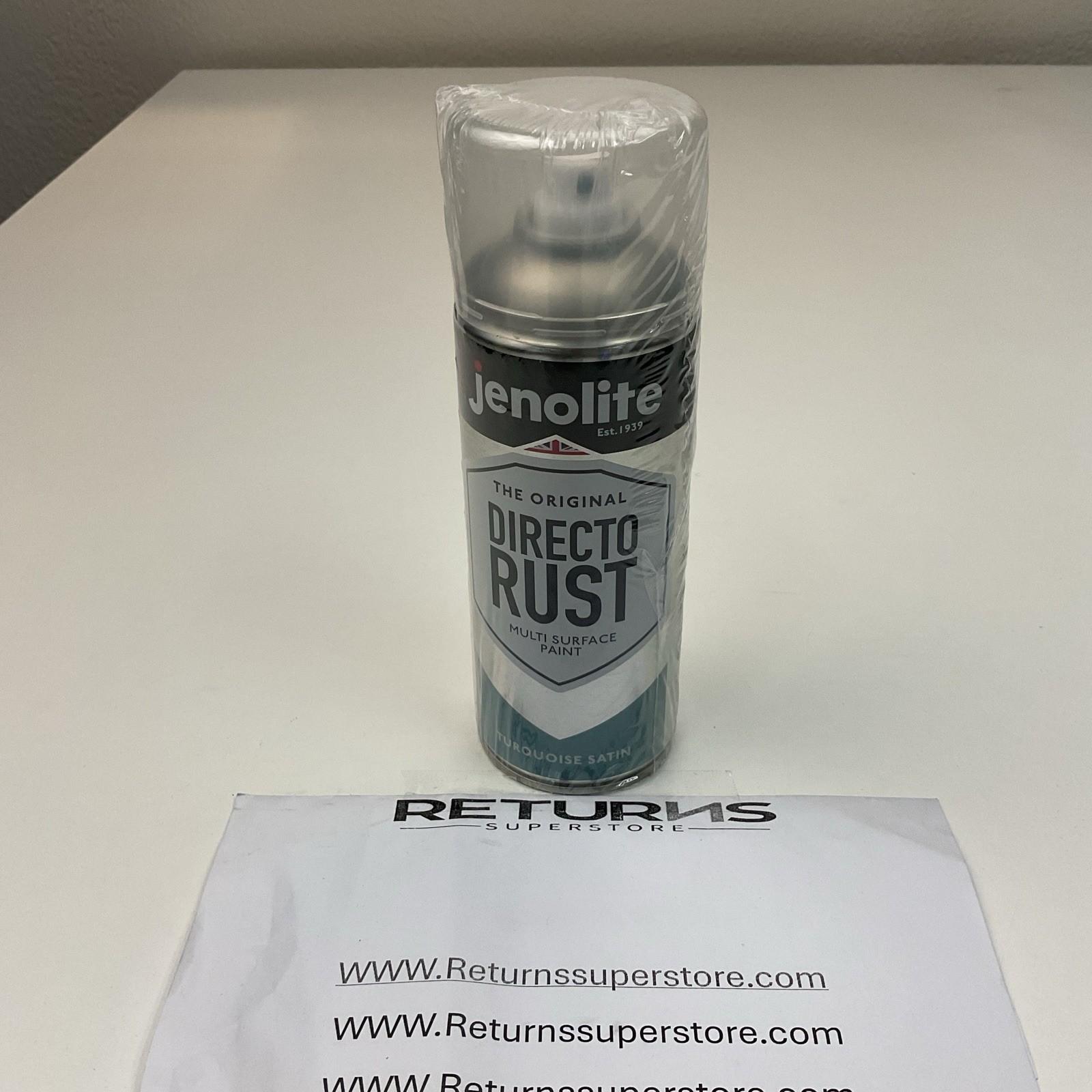 Jenolite Directorust Spray Paint for Metal Multi-surface – Turquoise Satin