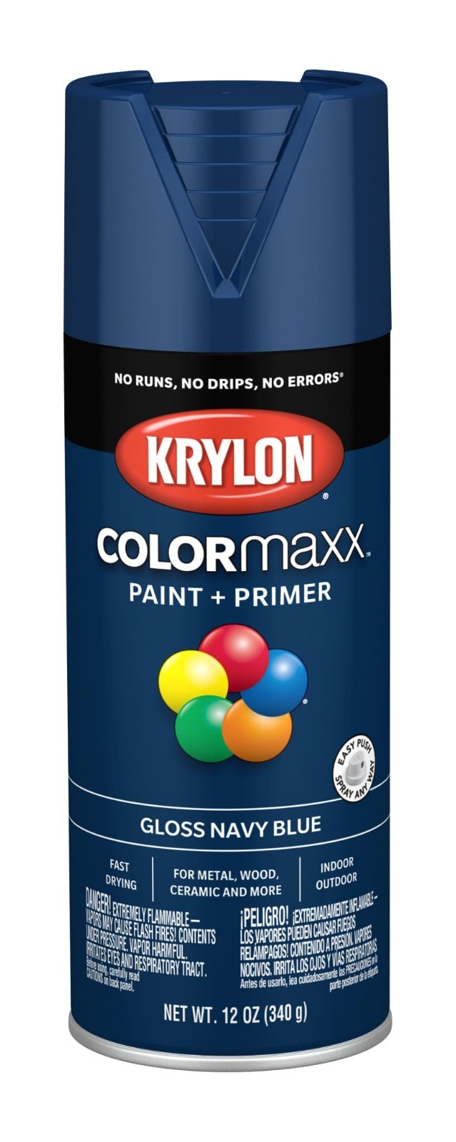 ColorMaxx 12 Oz. Gloss Spray Paint, Navy Blue – 1 Each