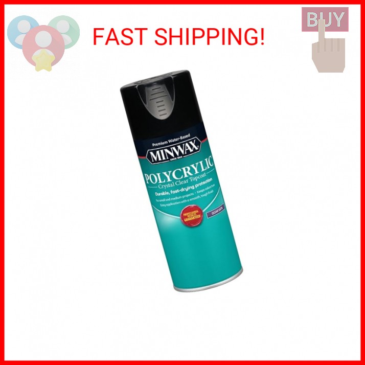 Minwax 33333000 Polycrylic Protective Finish Spray for Wood, Clear Satin, 11.5 o