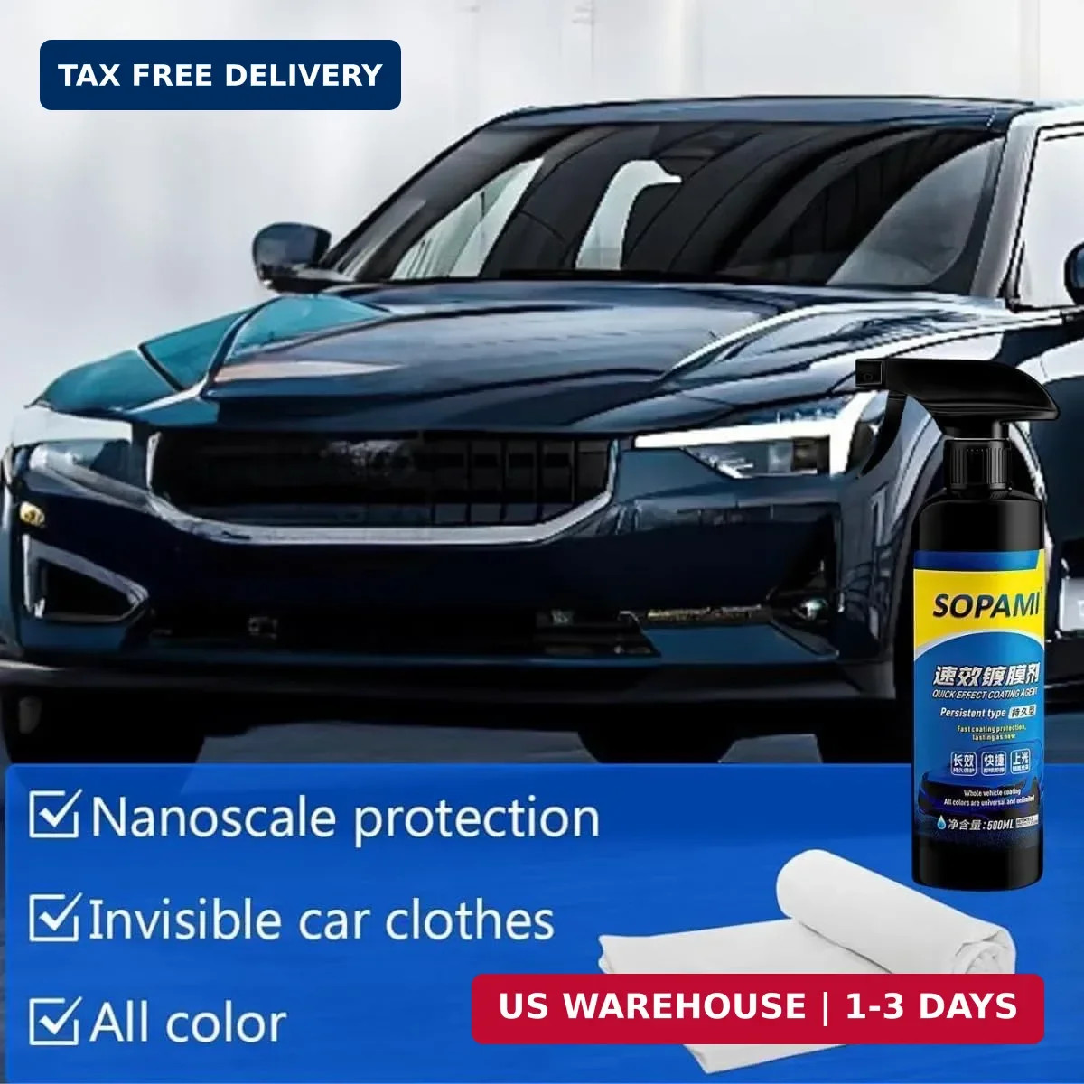 Sopami Ceramic Paint Sealant, Ceramic Coating Maximum Gloss & Shine ceramic wax,