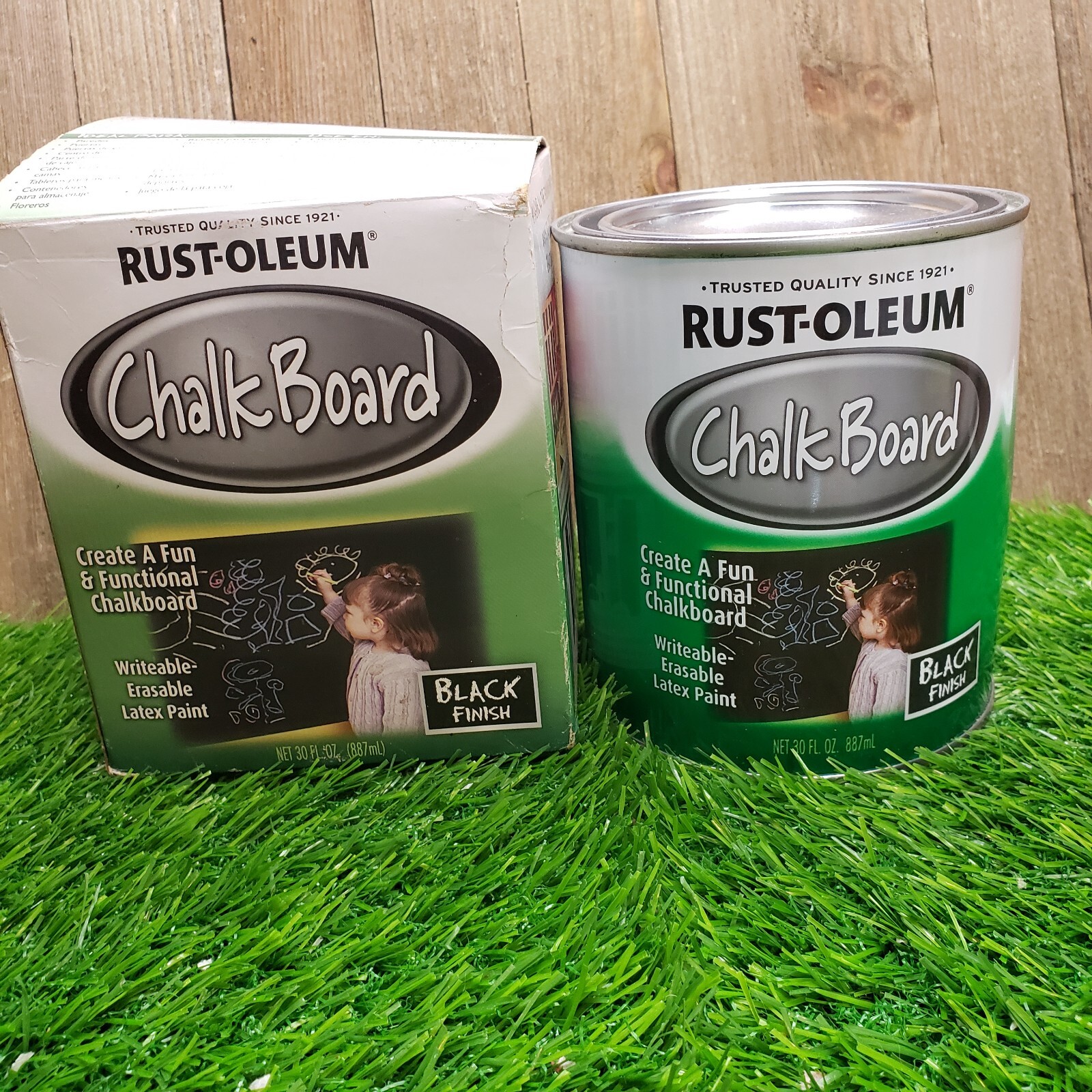 Rust-Oleum 206540 CHALKBOARD Paint – BLACK – Dented can – 30 oz