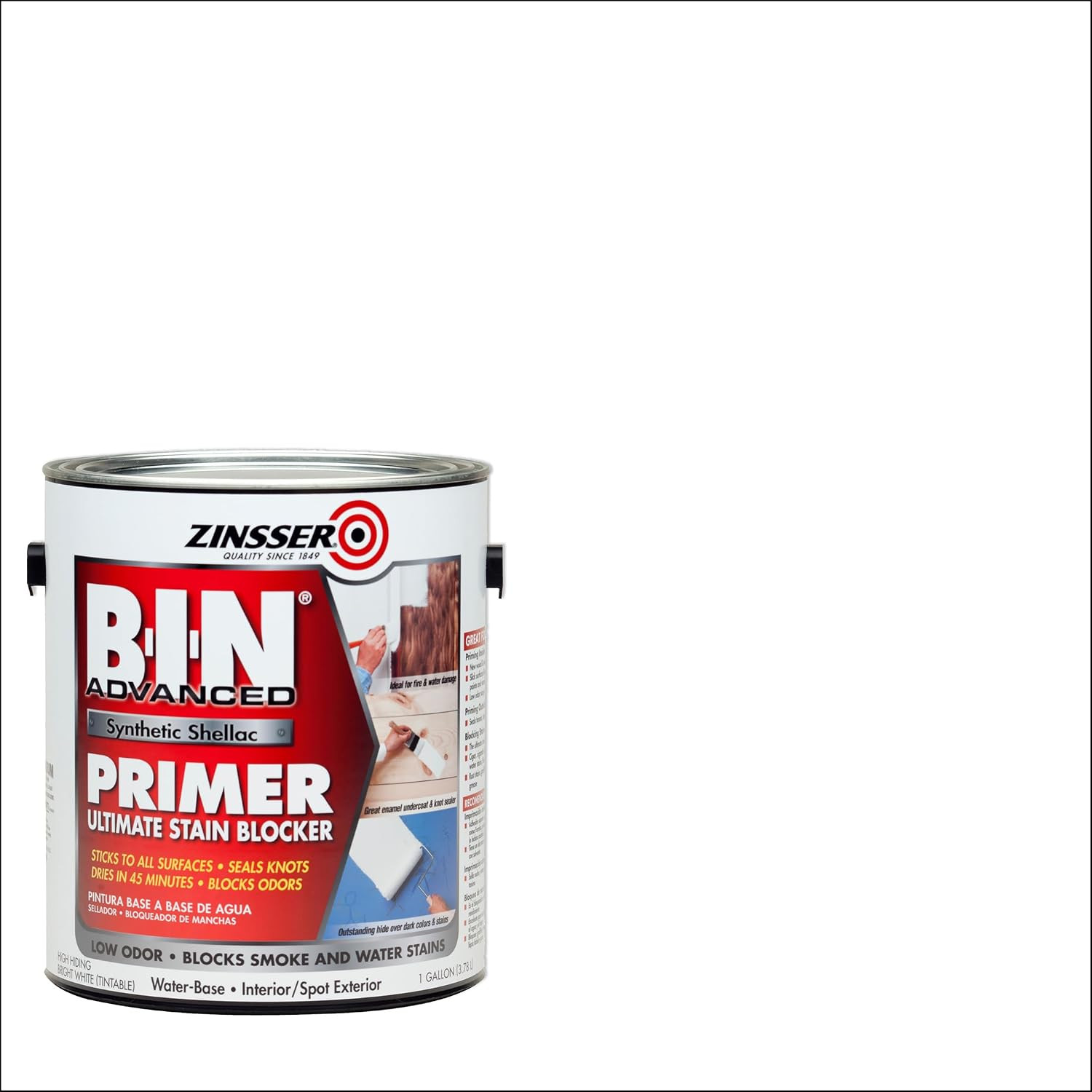 270976 B-I-N Advanced Synthetic Shellac Primer and Sealer, Gallon, White