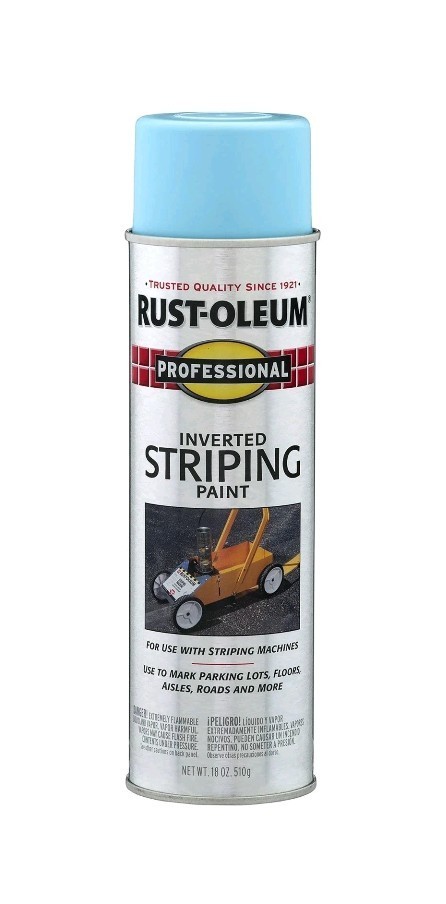 Blue Rust-Oleum Professional Inverted Striping Paint Spray-2526838 18 oz