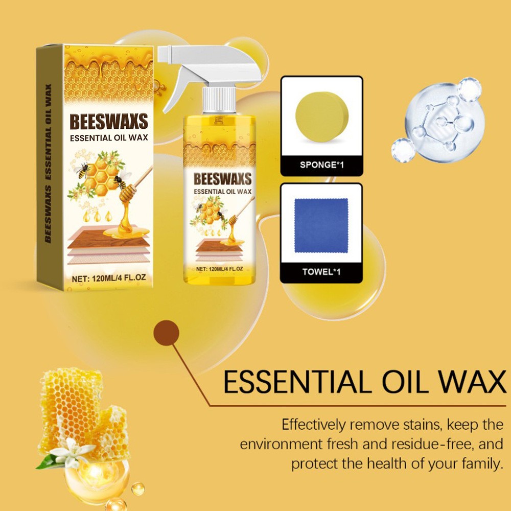 120ml Natural Micro-Molecularized Beeswax Spray, Beeswaxs Essential Oil Wax