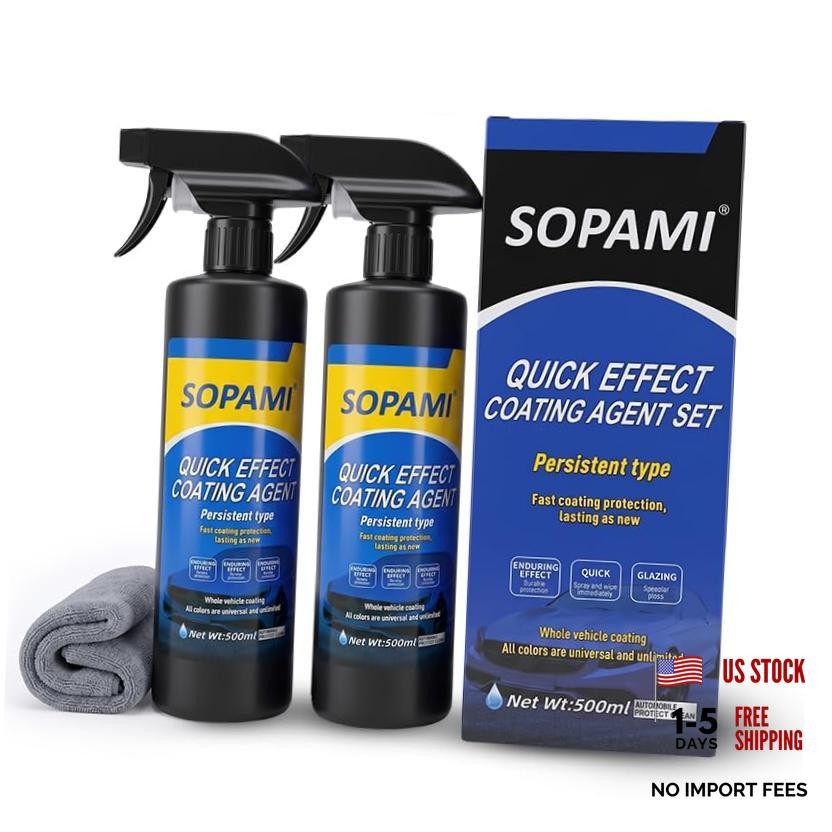 Ceramic Paint Sealant Spray, Ceramic Coating for Cars | 17.5 Fl Oz (Pack of 2)