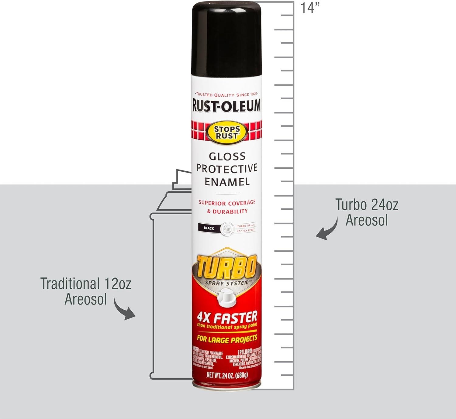 Rust-Oleum Stops Rust Protective Enamel with Turbo Spray System, Aerosol 24 oz
