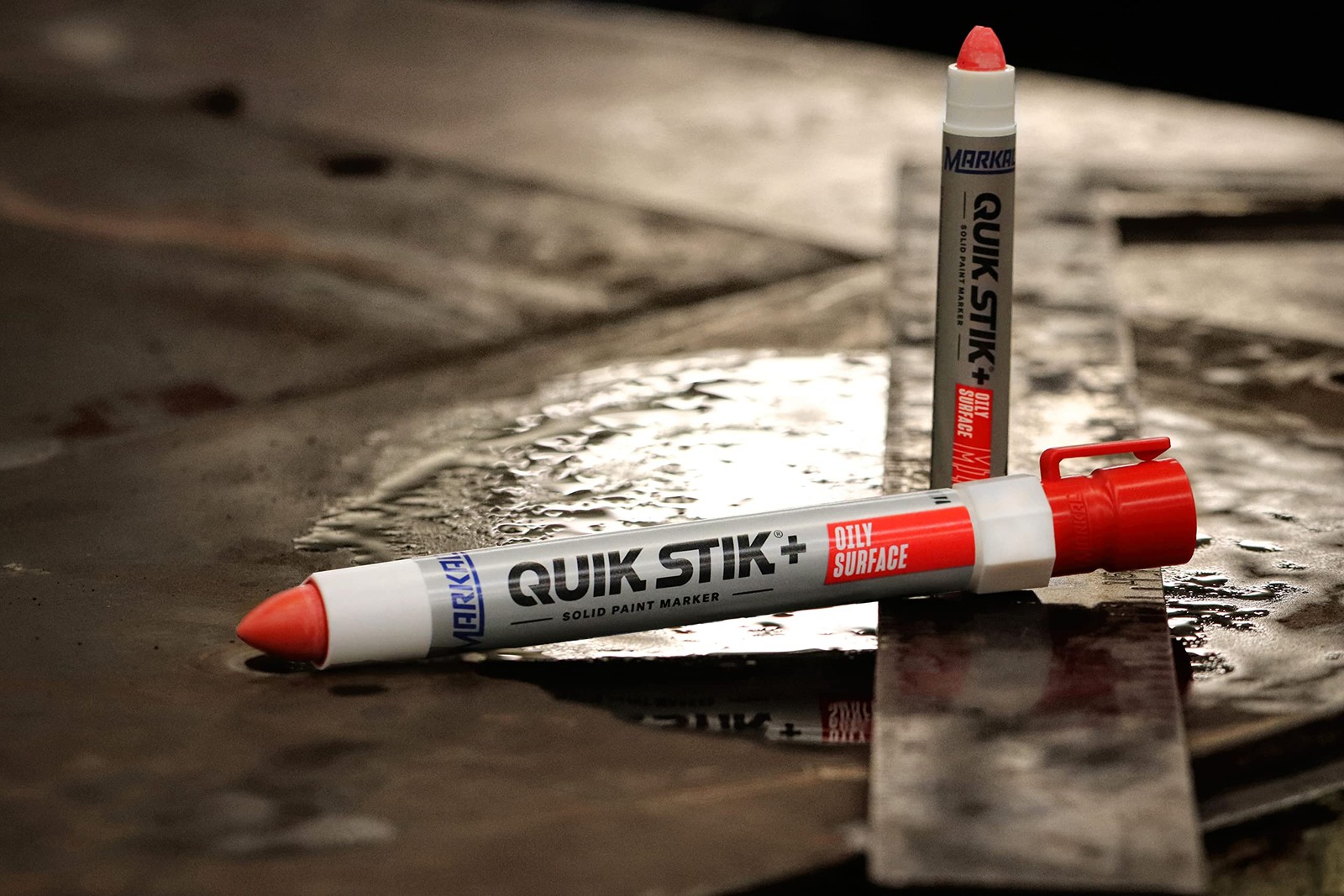 28882 – Quik+ Stik Oily Surface Solid Paint Marker for Marking Oily, Wet, Dry…