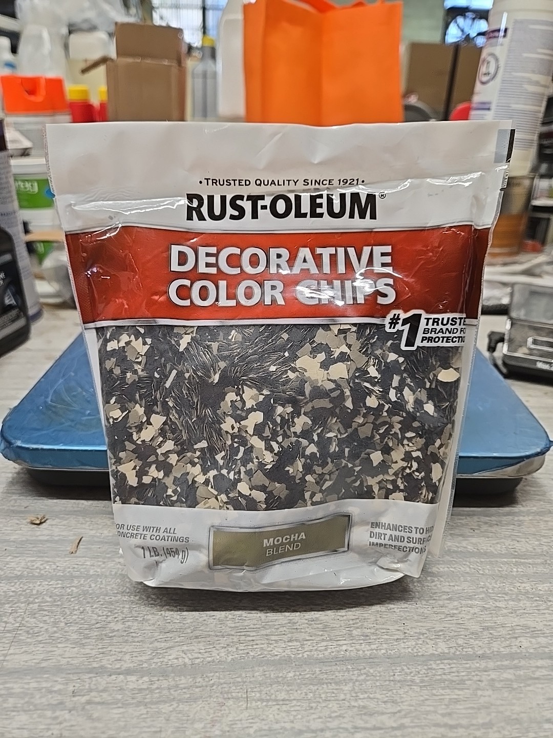 Rust-Oleum Decorative Color Chips Mocha Blend For Concrete Coatings- 1 lb Bag