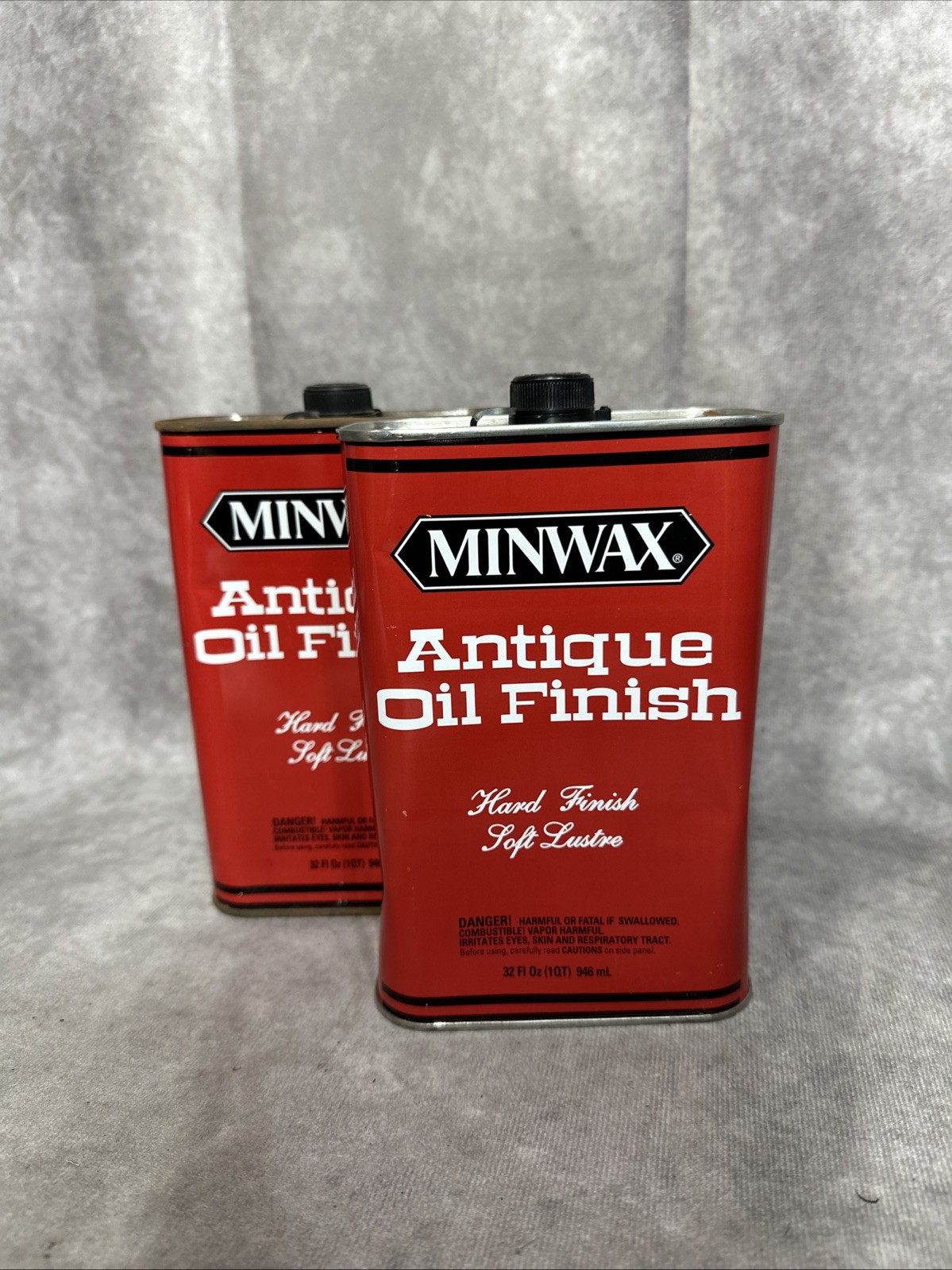 LOT OF 2 Minwax Antique Oil Finish 1 Quart 32 ounce Hard Finish Soft Lustre NEW
