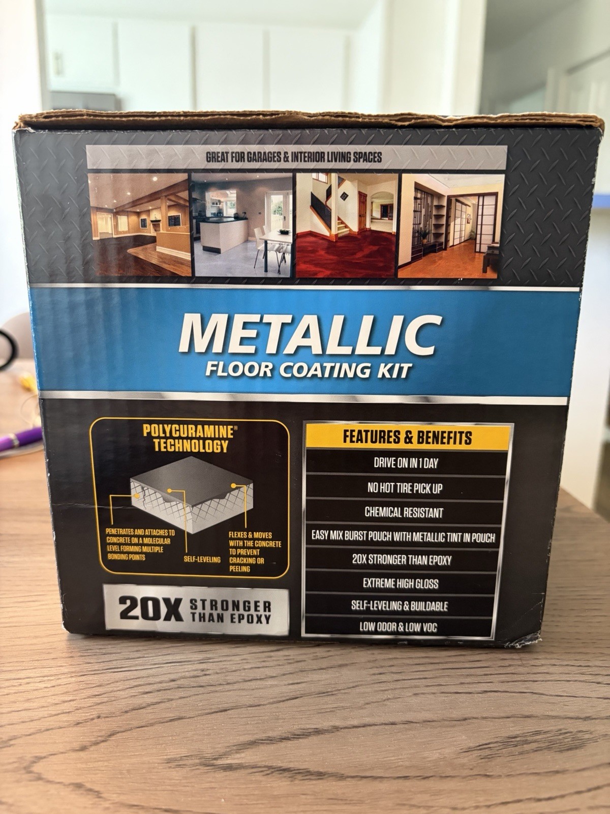Rust-Oleum 286893 RockSolid Metallic Floor Coating Silver Bullet 80 Oz Pouch