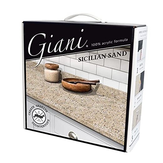 Granite Countertop Paint Kit 2.0-100% Sicilian Sand 100% Acrylic Topcoat