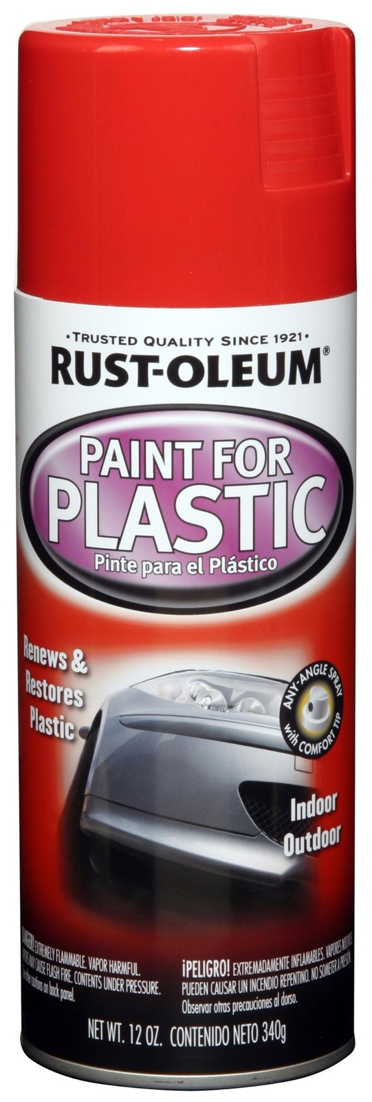 Rust-Oleum Automotive 248651 12-Ounce Paint for Plastic Spray, Gloss Red