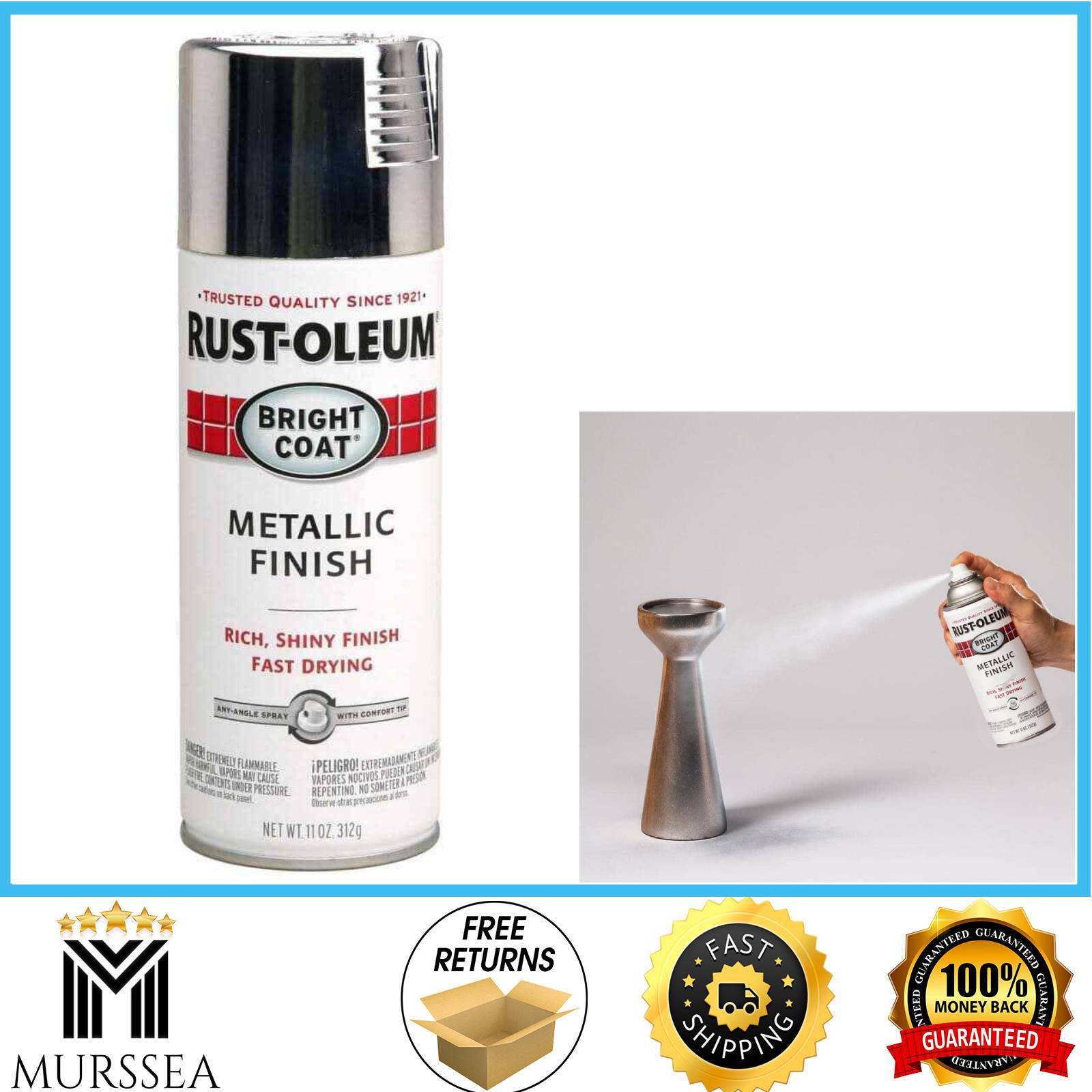 RUST-OLEUM 11 Oz. Bright Chrome Metallic Finish Spray Paint