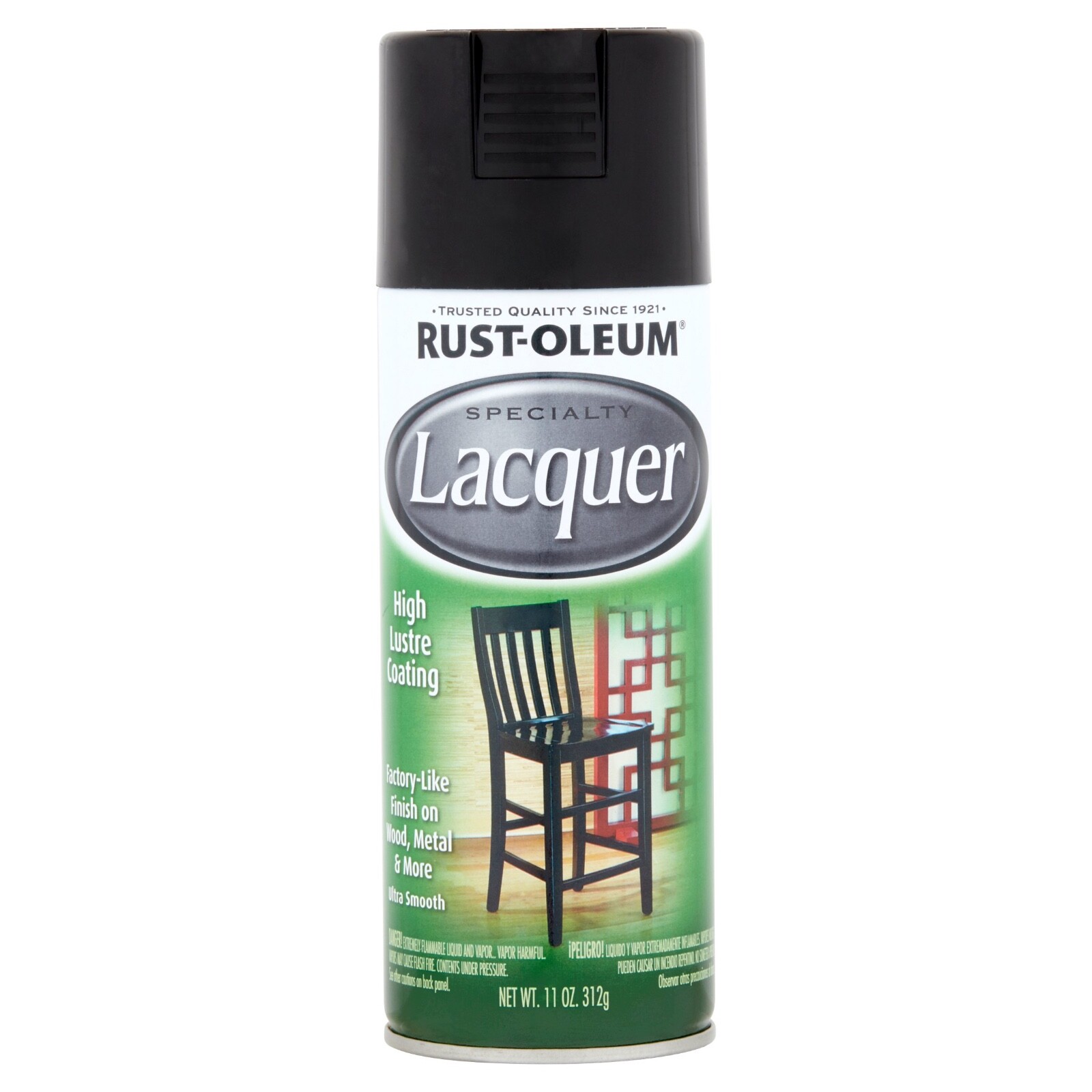Rust-Oleum High Lustre Coating Specialty Spray Lacquer, Black, 11 Oz.
