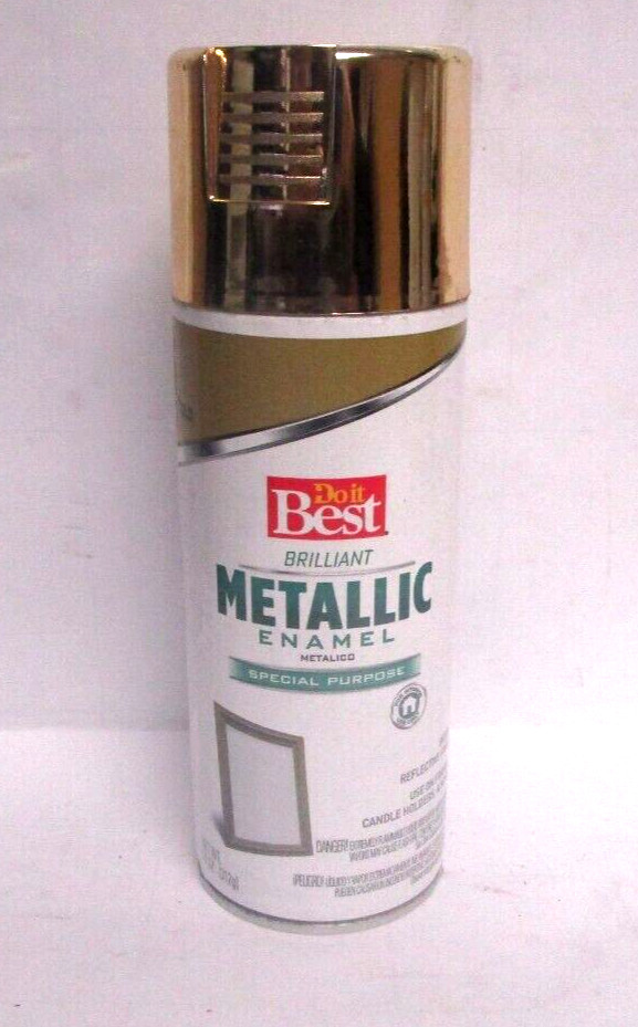 DO IT BEST 11OZ BRILLANT METALLIC SATIN ENAMER GOLD SPRY PAINT